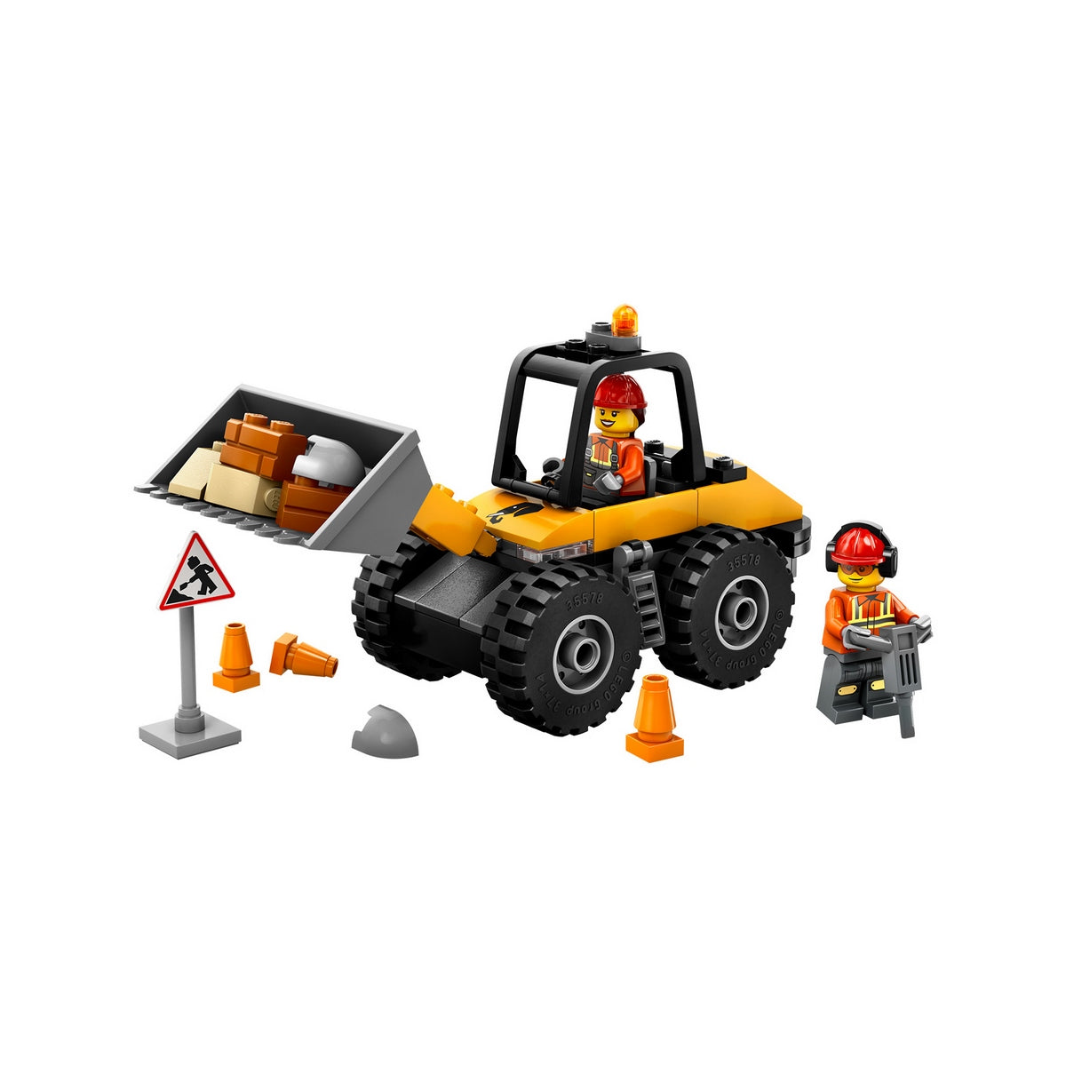 Cargadora Con Ruedas Amarilla Lego City